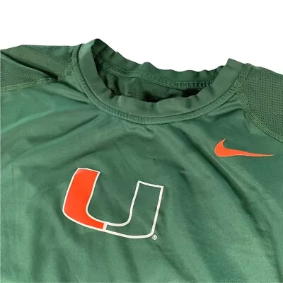 Miami Hurricanes Baseball Men's Nike Dri-Fit S/S T-Shirt Green • Large • $116.84