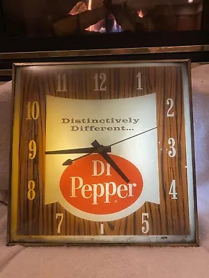 Vintage Original Working Dr. Pepper Pam Wall Clock • $399.99