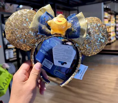 NWT Disney Parks 2023 Wish Star Sequined Minnie Mouse Ear Headband For Adults • $17.29