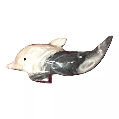 Dolphin Paperweight Figurine Marble Stone Playful Pose Sea Ocean • $20