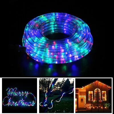 20-50FT LED Rope Strip Lights 4-Lighting Mode Christmas Hanukkah Decor W/ Remote • $36.86