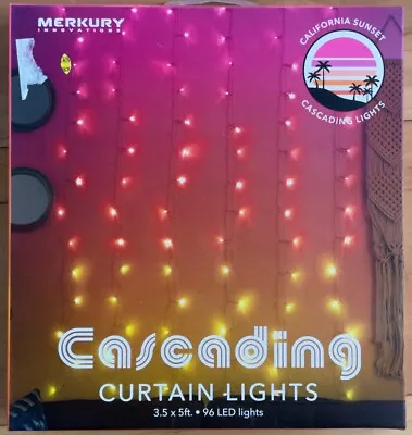 MeRKuRY INNoVaTioNS CaSCaDiNG CuRTaiN STRiNG LiGHTS MI-CSS81-999W CaLiFoRNia SuN • $15