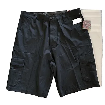 BURNSIDE~Mens Long Walking/Hiking Shorts Style T9807N Sz 36 New Navy Or Khaki • $22.75