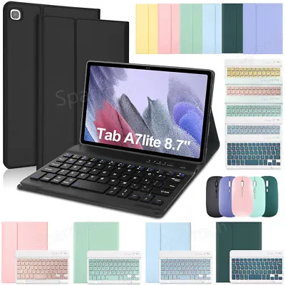 For Samsung Galaxy Tab A7 Lite 8.7 T220 T225 Bluetooth Keyboard Mouse Case Cover • £10.43