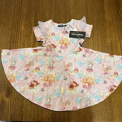 ROCK YOUR KID Pink BALLERINA WAISTED DRESS SZ 5 RRP $64.95 • $55