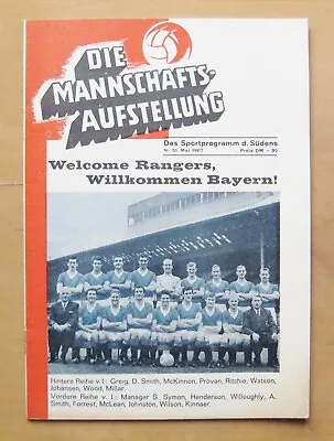 1967 ECWC Final BAYERN MUNICH V RANGERS Stadium Edition *Exc Cond Programme* • £7.99