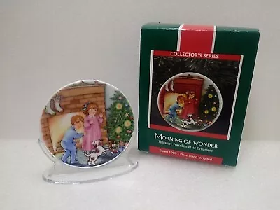 Vintage Hallmark ~ Morning Of Wonder  Porcelain Plate Mini Ornament ~1989 ~3.25  • $12