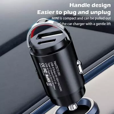 1x Multi Compatible 100W USB+15W PD Fast Charging Car Charger Mini Nice • $5.25