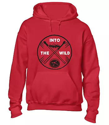 Into The Wild Hoody Hoodie Outdoors Camping Camper Van Hiking Clothing Top • £16.99