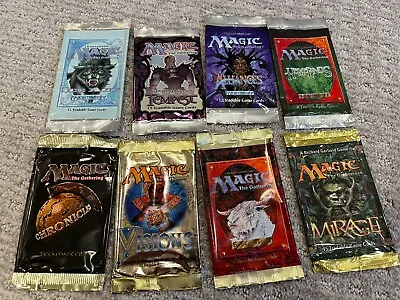 MTG Vintage EMPTY Booster Pack Lot 8x 4th Tempest Alliances Great Condition • $40