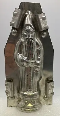 Vintage Metal Santa Claus Belsnickel St Nicholas Father Christmas Chocolate Mold • $65