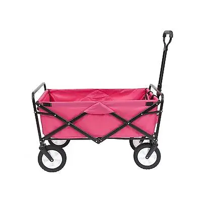 Mac Sports Collapsible Folding Outdoor Garden Utility Wagon Cart Pink (Used) • $73.67