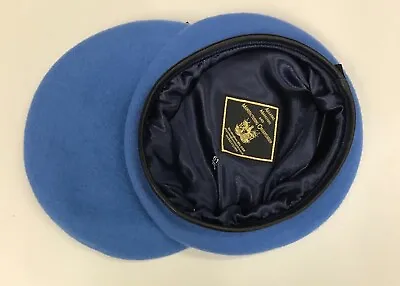 UN Blue Beret United Nations Army Military Silk Lined Small Crown Wool • £20
