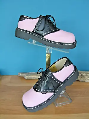 Anarchic Vintage Black/Pink Saddle Shoes US Wms 8 NOS • $69