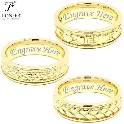 Sterling Silver 925 Band In Different Design Options 8mm Ring W/ Free Engraving • $19.99