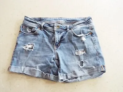 Aeropostale Vintage Boyfirend Low Rise Shorts Blue Size 2 Destroyed • $7