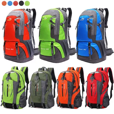 40 60 70Litre Backpack Large Waterproof Hiking Travel Rucksack Luggage Sport Bag • £17.98