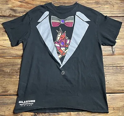 ✔️Vintage Phoenix Coyotes Gila River Casino Promo Tuxedo T-Shirt Arizona Size M • $12.97