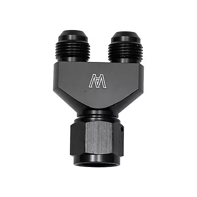 ALLOYWORKS Y Block Adapter Fitting -10 AN Female To Parallel Exit 8 AN 8 AN Male • $30.99