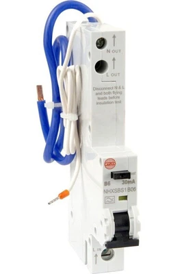 £11.20 • Buy Wylex NHXSBS1B06 Curve B 6 Amp A Type RCBO
