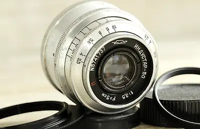Soviet Lens INDUSTAR-50 3.5/50mm USSR + M39 Adapter For Canon EOS • $42