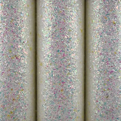 Stained Glass Effect Glitter Fabric A4 Sheets Faux Leather For Bows & Crafts • £3.49