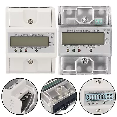 Energy Saving LCD Digital Electricity Meter 3 Phase 4 Wire 230/400V 5(80)A • $54.24