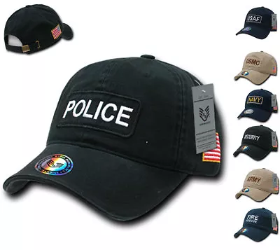 Dual Flag Raid US USA Military Army Law Enforcement Embroidered Caps Hats Men • $18.95