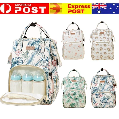$5.99 • Buy Large Mummy Bag Maternity Nappy Diaper Crib Backpack Folding Bab