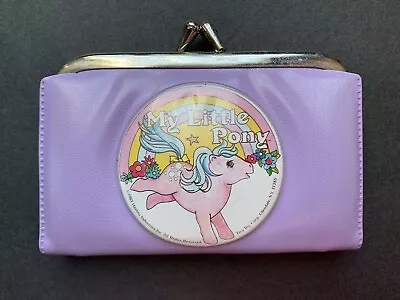 Vintage My Little Pony Kiss Lock Vinyl Coin Purse 1983 Tara Toy/Hasbro Lilac • $15