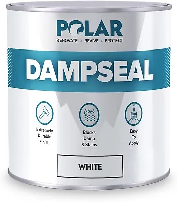 Polar White Damp Seal Paint - 500Ml - Stain Blocker And Anti Damp Proof Paint Fo • £24.86