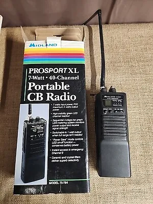 Used Midland Prosport XL 7w 40 Channel Portable CB Radio (Model 75-784)Parts  • $19.99