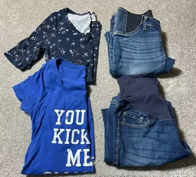 Maternity Clothing 2 Shirts Small 2 Jeans Size 2 Lot Of 4 • $30