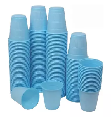 Disposable Blue Plastic Cups Bathroom Dental Drinking Dispenser 5 Oz 1000 Pack • $61.89