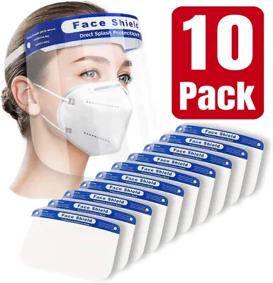 10-Pack Face Shield Reusable Washable Protection Cover Face Mask Anti-Splash USA • $9.98