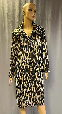 New Chico's $199 Animal Print Plush Coat Jacket Sz 0 4/6 • $101.89