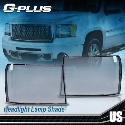 Fit For 07-2013 GMC Sierra 1500 2500HD 3500HD Smoked Headlight Replacement Lens • $42.49