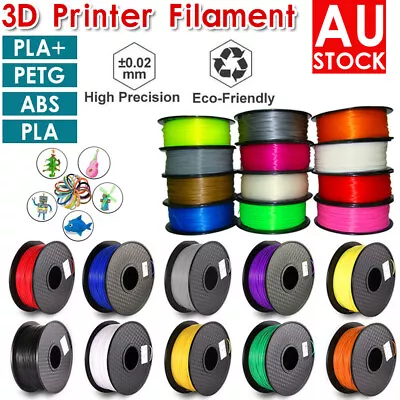 PLA+ SILK PETG PLA ABS 1.75mm 3D Printer Filament 1KG Neatly Wound Eco-friendly • $26.39