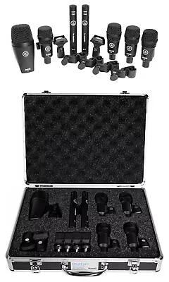 AKG Drum Set Session I (7) Microphone Kit W/ Bass/Overhead/Snare/Tom+Clamps+Case • $329.90