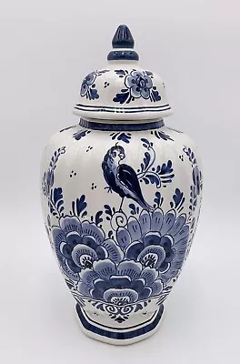 Vintage 12.5” Delft Blue White Ginger Jar/Vase #246 Hand Painted Made In Holland • $89.95