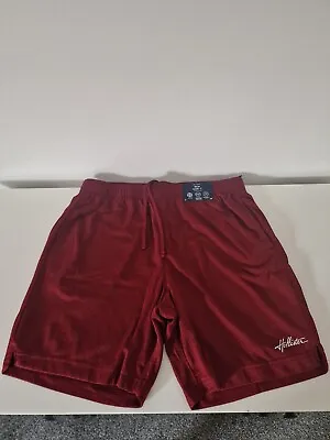 Hollister Mens Mesh Logo 7  Shorts. New With Tags. Medium. Burgundy. RRP £25 • £15.99