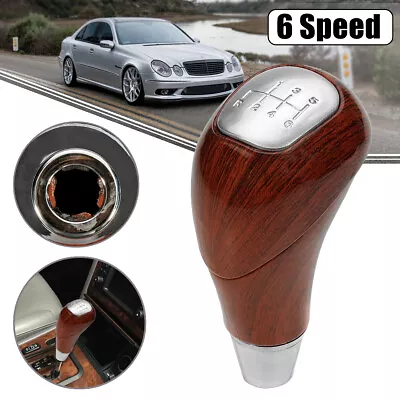 For Mercedes W210 W220 W202 W140 W163 6 Speed Gear Shift Knob Stick Walnut Wood • $14.02