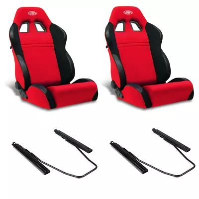 SAAS Vortek Seats (2) With Sliders Dual Recline Black/Red ADR Compliant • $800