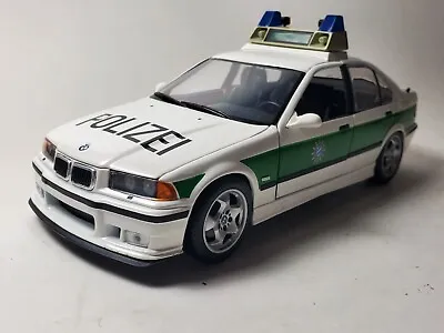 UT BMW M3 GTR 3 Series E36 Police Street Version 1:18 Scale Diecast Polizei Car • $189.95