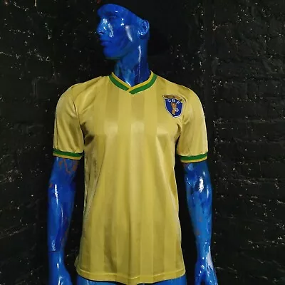 Brazil Remake Football Shirt Yellow Сamiseta Brasil Mens SIze M  • $19.54