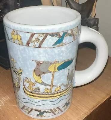 VTG CREACIONES MAYMIR Vikings At Sea ON PORCELAIN SPAIN STEIN Missing Cover Nice • $47.75