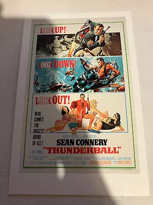 James Bond  007  Postcard   Us Poster  For Thunderball • £1.99