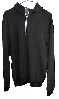 F&G TECH Black 1/4 Zip Performance Pullover POLY *NO LOGO* XL Extra Large EUC • $34.99