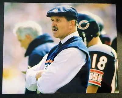 Mike Ditka 8x10 Glossy Photo Sidelines Coaching Bears Sweater Newsboy Hat • $3.96