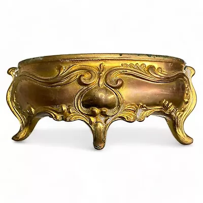 *no Lid* Antique Vtg B&w Brainard & Wilson Ormolu Art Nouveau Casket Jewelry Box • $14.95